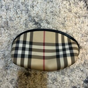 Burberry Black and White Checkered Pouch
